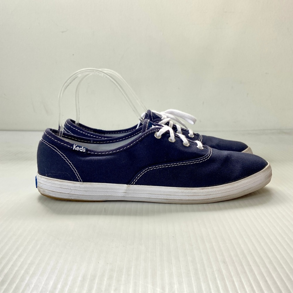 Keds Champion Original Classic Lace Up Canvas Sneakers Navy Blue Womens 8.5